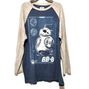 Star Wars mens large long sleeve shirt BB-8 Astro Droid Mad Engine Disney adult